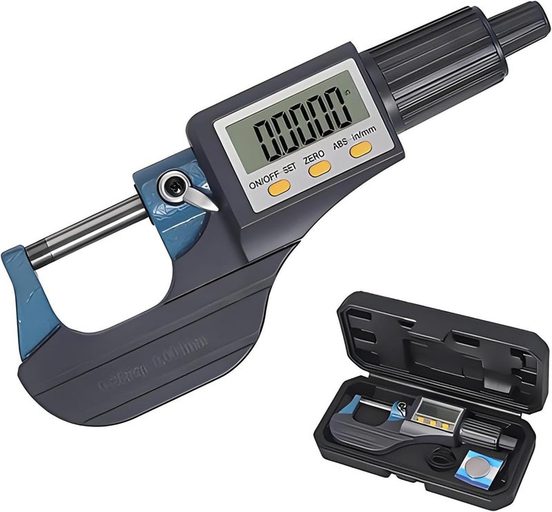 Sclwlkeyxgs Digital Electronic Outside Micromete, Digital Micrometer 0-1"/25MM Measuring Range, Professional Inch/Metric Measuring Tools (S) - Image 1